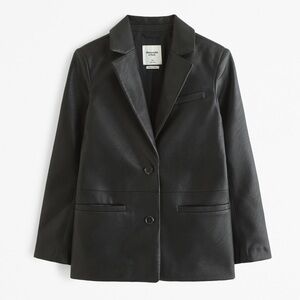 Abercrombie Vegan Leather Blazer